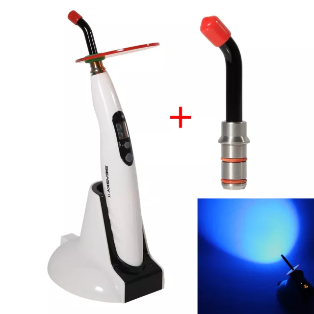 Dental 5W Wireless LED-B Curing Light Cure Lamp 1400mw / Guide Tip Rod NEW