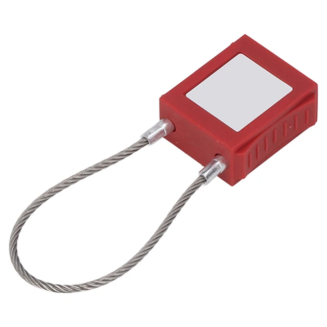 Blocco cavo etichetta blocco acciaio inox resistente agli urti prevenzione perdite Elec UK