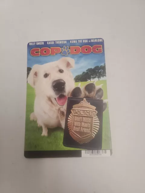 Cop Dog BLOCKBUSTER SHELF DISPLAY DVD BACKER CARD ONLY 5.5"X8"