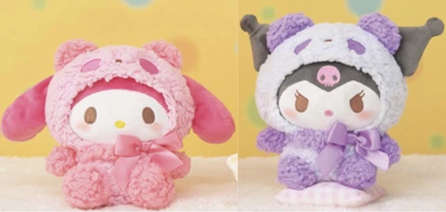 Fluffy Panda Plush Girls My Melody Kuromi Merokuro Costume Prize from japan