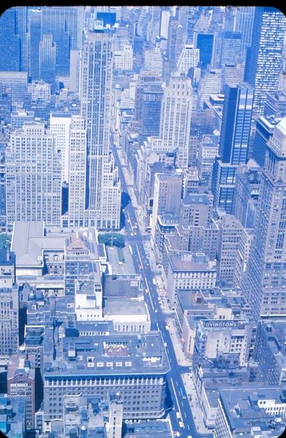 ONYC2 Original Slide - 1960's New York City Downtown Aerial View #80