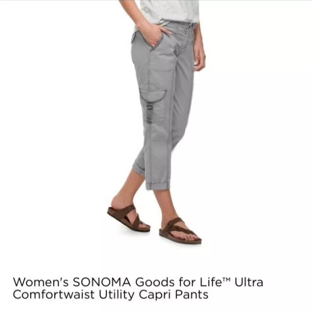 Plus Size Sonoma Goods For Life® Comfort Waist Utility Capri Pants