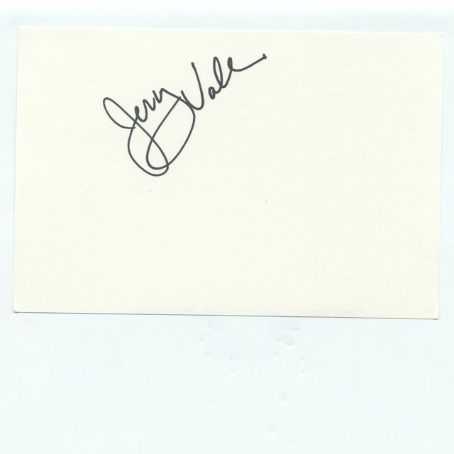 JERRY VALE Singer Signed 4x6 Index Card Autographed You Don't Know Me