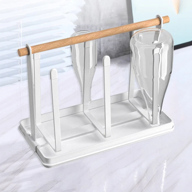 Glass Drying Organizer Space-saving Stable Home Bar 6 Cups Drying Holder Rack