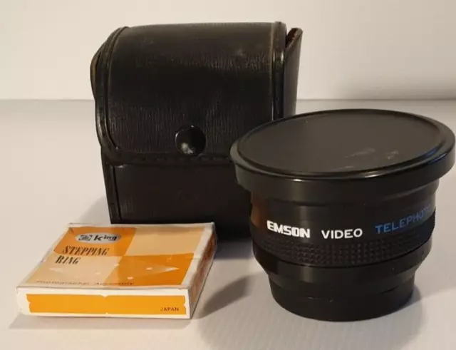 Emson Video Telephoto 2.0x Hi-Resolution Lens Made in Japan plus Accessories.