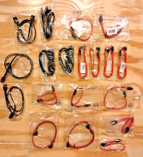 SATA Power Cables, lot of 19. Various Lengths/SEALED! PC/Desktop Use FAST SHIP!