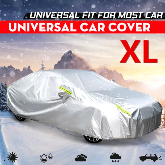 190T Full Car Cover Sedan Waterproof Outdoor Rain Dust UV Protection Protection