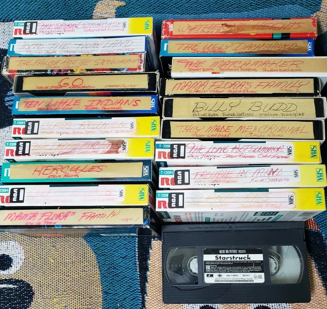 LOT OF 20 PreRecorded VHS Tapes Sold As Used Blanks vintage drama