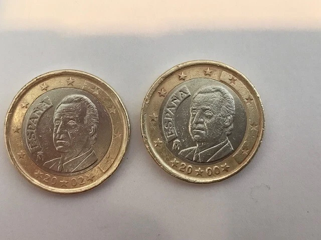 4 PIÈCES DE 1 euro Espagne 2000 2002 2016 EUR 8,00 - PicClick FR
