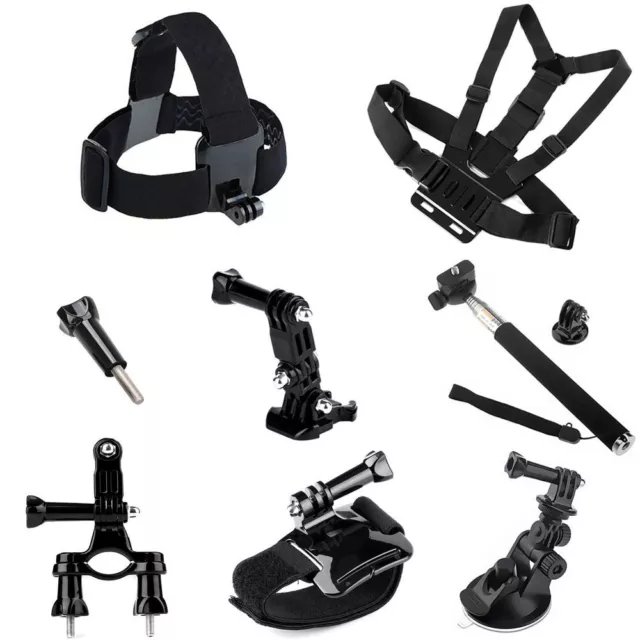 Head Chest Harness Monopod Selfie Stick Set for GoPro Hero 12 11 10 9 8 7 6 5 4