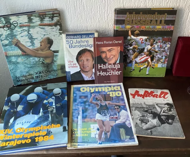 Alte und neue Bücher Sport Fußball Olympia DDR