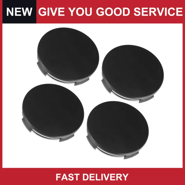 Universal 65mm Dia 4 Clips Auto Wheel Tyre Center Hub Caps Cover Black Pack of 4