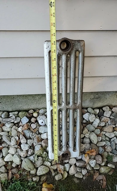 Antique Steam Hot Water Cast Iron Radiator Heater Sections from 1900s home 20"
