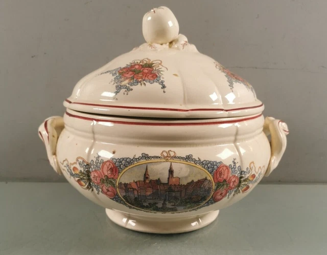 SOUPIERE Legumier Ancien OBERNAI Faienceries SARREGUEMINES Vaisselle Art Table Z