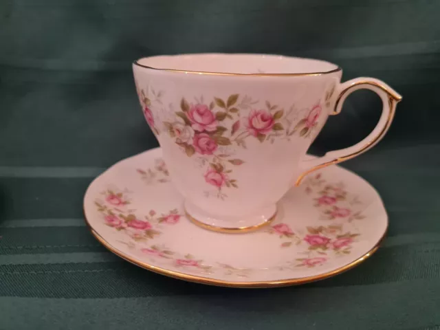 Vintage Duchess Bone China June Bouquet Pink Roses Teacup & Saucer Tea Set