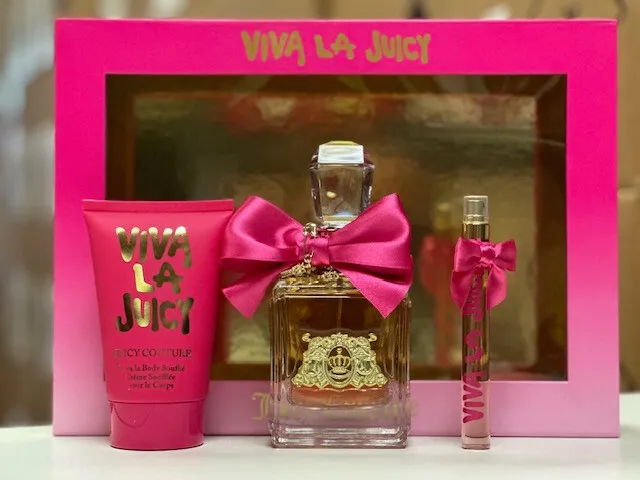 * VIVA LA JUICY * Juicy Couture 3.4 edp + 4.2 Lotion + .33 oz Women Perfume NEW