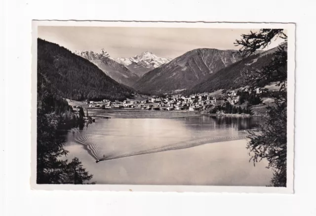 AK Ansichtskarte Davos / Blick über den Davosersee gegen Tinzenhorn & Piz Michél