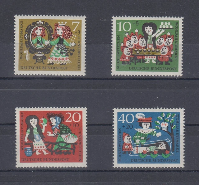 Bund 1962 Gebrüder Grimm Märchen Schneewittchen / Fairy tale Snowwhite Set MNH