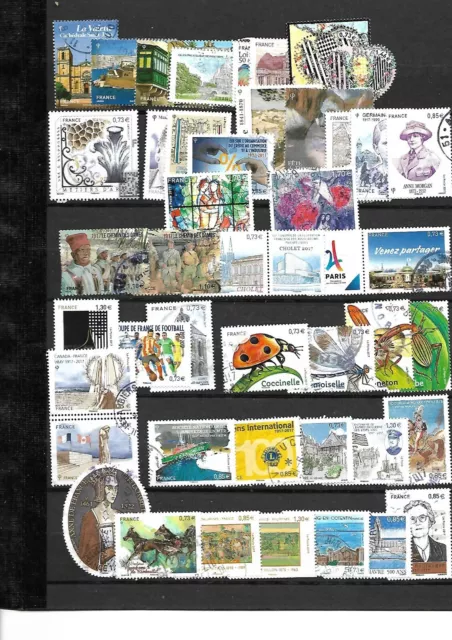 lot de timbres France oblitérés, année 2017