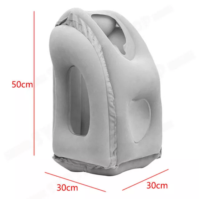 Inflatable Air Cushion Travel Pillow for Airplane Office Nap Rest Chin Head Neck