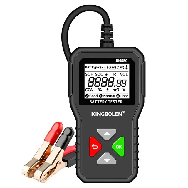 Testeur De Batterie Voiture 12V - Plage 40-2000CCA, 3AH-220AH, Interface FR/EN - Neuf