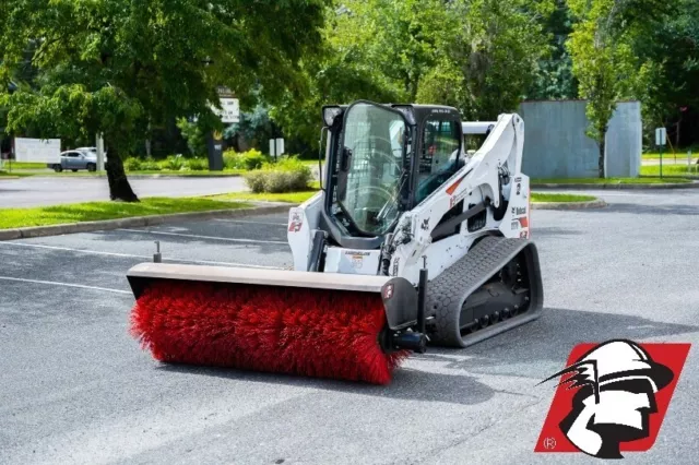 Angle Broom Attachment for Skid Steer 72" Wide for Bobcat Machines