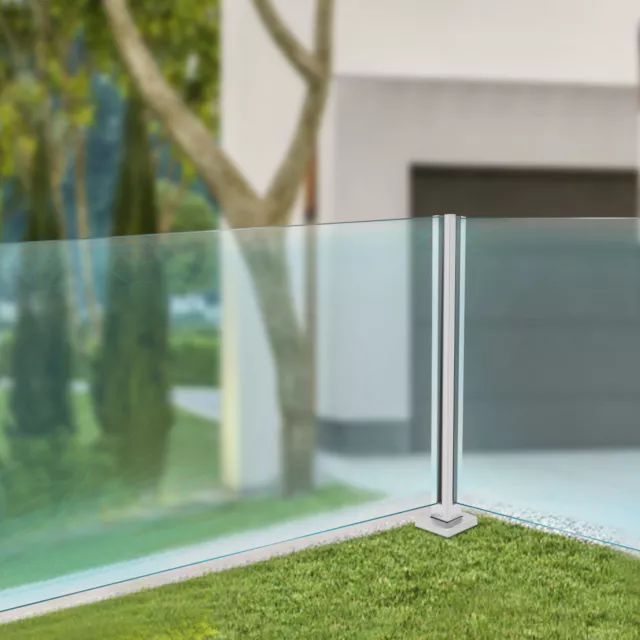 Glass Railing Corner Post,304 Stainless Balustrade for Balcony Stairs 35.8”/91cm