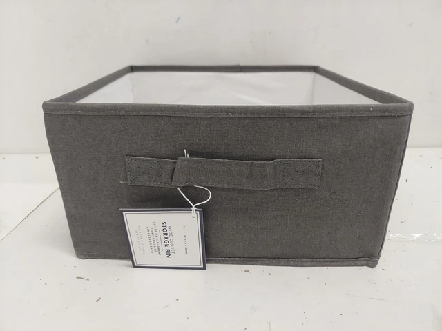 Pottery Barn Teen, 1 Extra-Wide Closet Storage Bin, Charcoal/Gray NEW Pottery Barn Teen, 1 Extra-Wide Closet Storage Bin, Charcoal/Gray NEW