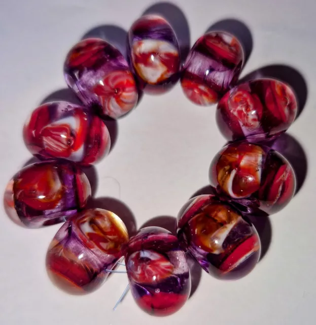 Handmade Flower  Lampwork Glass Beads