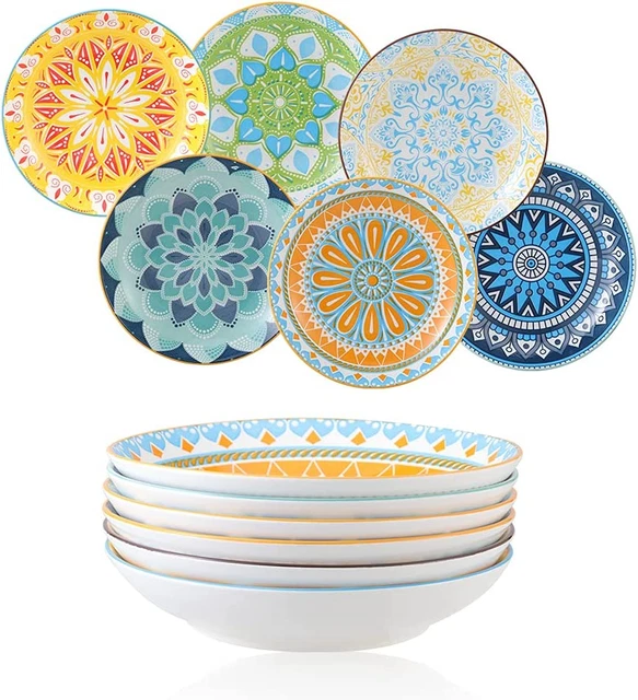 Ciotole per pasta in ceramica ciotola per insalata - set ciotole per porzione in porcellana da 6 - 8" larghe e -