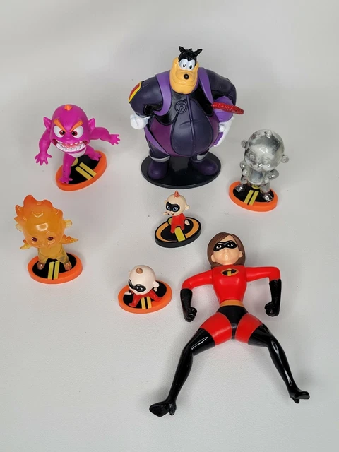 Lot Of 7 Disney Pixar Incredibles Toys Cake Toppers small toys Easter basket