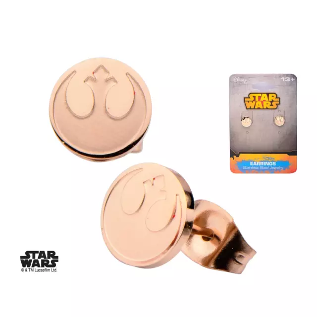 Sales Uno star Wars Rebel Emblema Orecchini Acciaio steel Cosplay Gioielli Nuovo