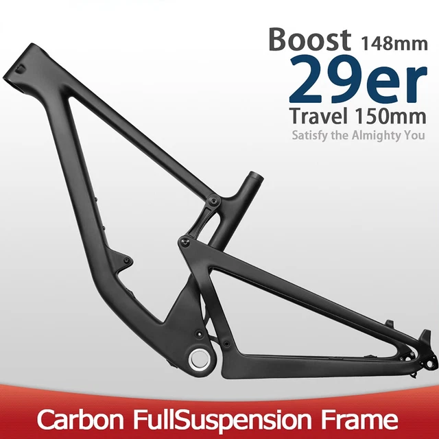 CARBON FIBER FULL Suspension All Mountain Bike Frameset 29er Boost