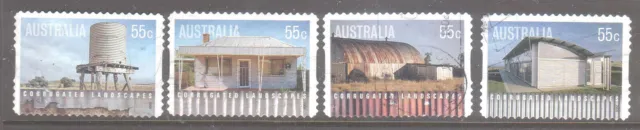 Australia 2009 Corrugated Landscapes Used set 4, self adhesive stamps