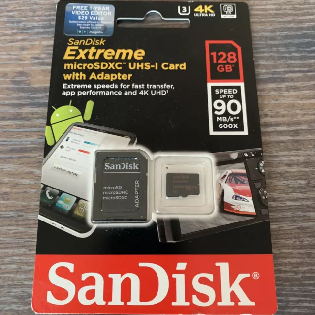 Carte MicroSDXC UHS-I Sandisk Extreme 128Gb