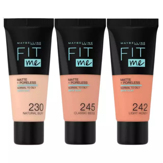 Maybelline Fit Me Foundation Matte and Poreless 18ml to 30ml
