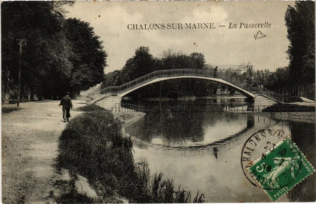 CPA CHALONS-sur-MARNE La Passerelle (490906)