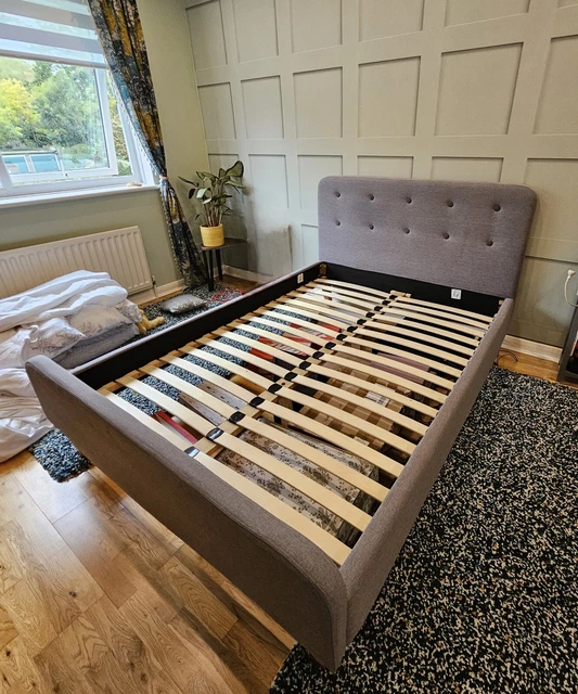 DOUBLE BED FRAME in Grey £70.00 PicClick UK