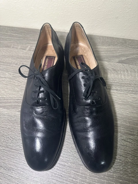 Baker-Benjes Dress Shoes, Men 9bb pics For Number , Black Genuine Leather, Italy Baker benjes cream espadrilles - Gem main image 4