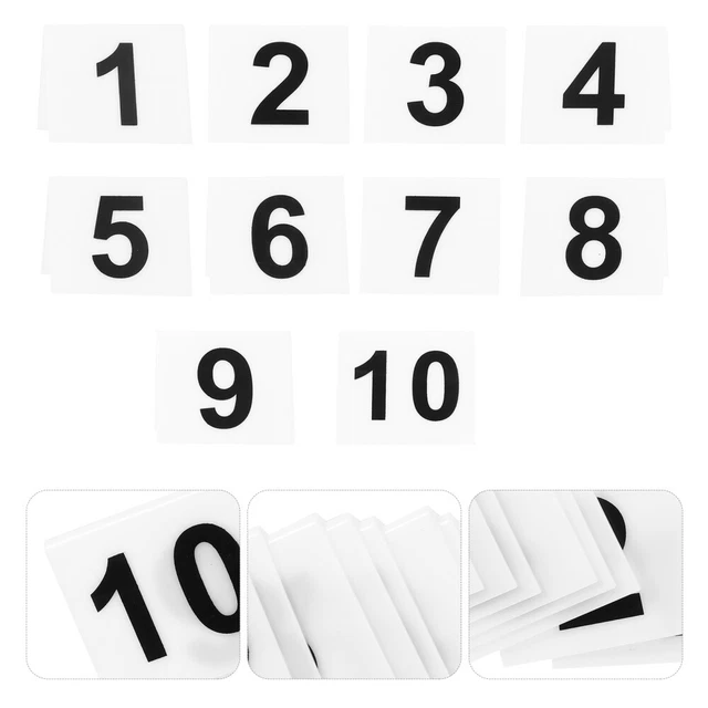 10 Pcs Reception Table Number Table Number Plate Wedding Sign Acrylic