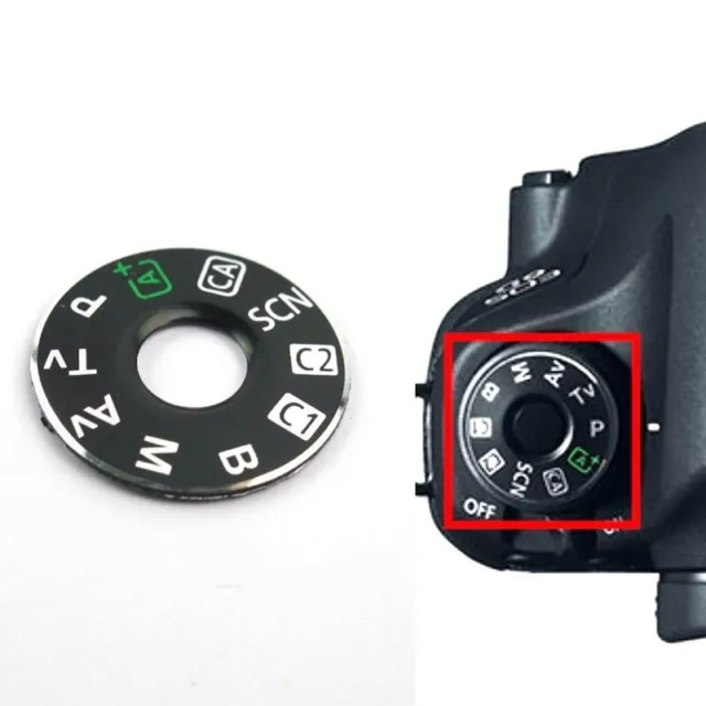 Fotocamera Dial Modalità Interfaccia Cappello Funzione Piastra Pulsante Nero Kit