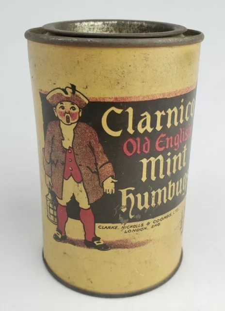 RARE VINTAGE ANTIQUE Clarnico Mint Humbugs Old English Tin Can ...
