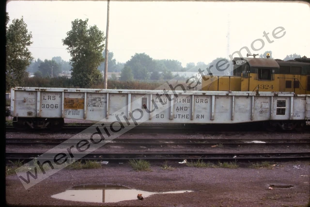 Original Slide Laurinburg and Southern LRS 3006 Gondola Proviso ILL 10-75