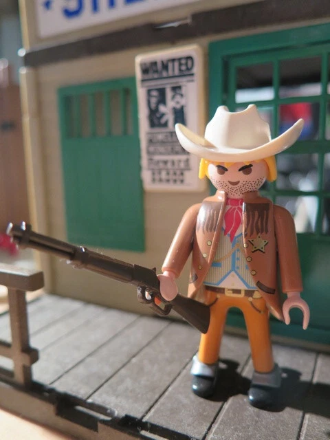 Figurine Playmobil Cowboy Bandit Western 3383 - Vintage Avec Accessoires