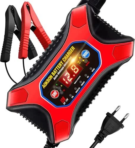 AOKBON Chargeur de Batterie Auto Intelligent Rapide 12A 6V/12V Mainteneur de ...