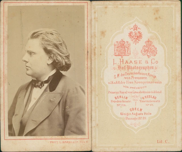 Tirage Albuminé Vintage - Officier Allemand - Haase, Berlin - 1865 - CDV - Original