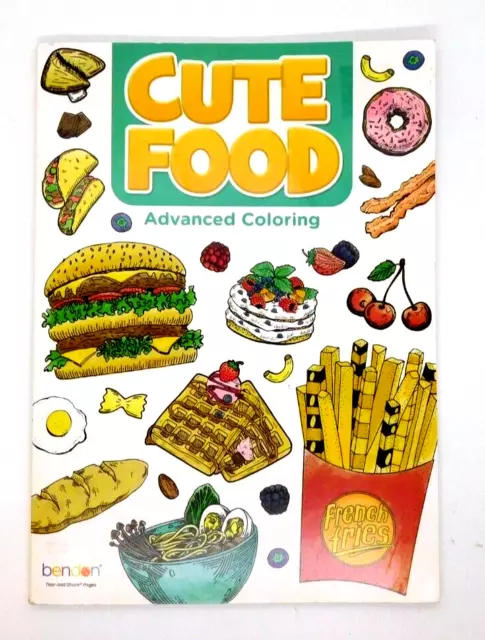 Book Cute Food Advanced Coloring Bendon Tear and Share Pages