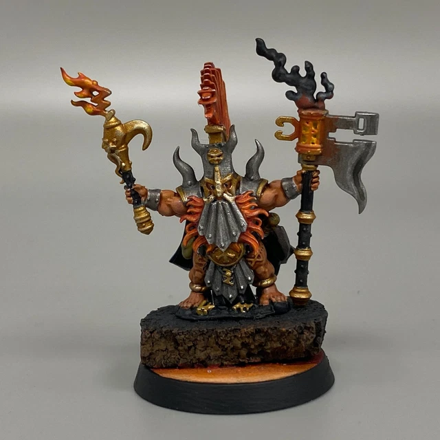 WARHAMMER AOS FYRESLAYERS Auric Runefather on Magmadroth - propainted EUR 245,58 - FR