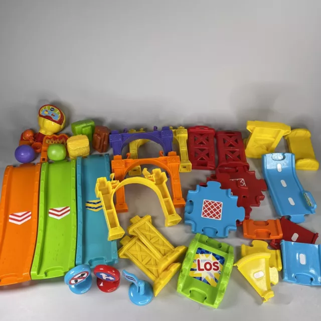 VTech Tut Tut Baby Flitzer Straßen, Brückenset plus Bahnstrecke