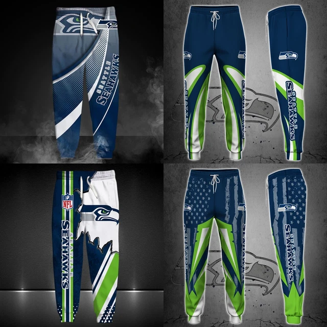 Seattle Seahawks Men's Drawstring Sweatpants Gym Workout Pants Jogging Trousers